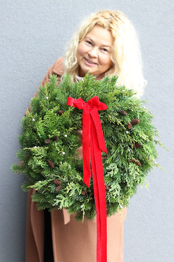 Deluxe World, bożonarodzeniowy wianek na drzwi, śr.45cm