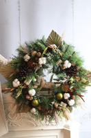 Boho Winter, świąteczny wianek z konikiem