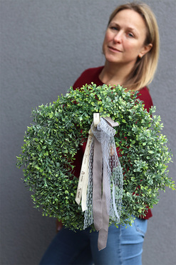 wysokiej jakości zielony wianek, Zielona Wielkanoc Small, śr.44cm 