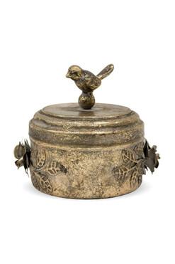 metalowe puzderko / szkatułka na drobiazgi Róża, wym.13x15,5x12cm