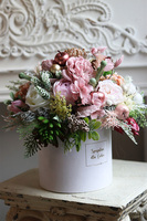 Pastelova Zima, welurowy flowerbox świąteczny