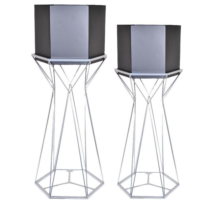 kwietnik / metalowa osłonka, Tertre Gris A, wys.80cm