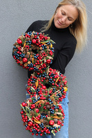 Wigilia Deluxe, świąteczny wianek z suszem