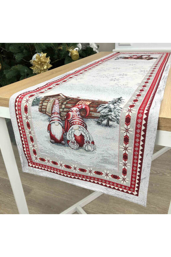 Rizdviani Skrzaty, gobelinowy świąteczny bieżnik