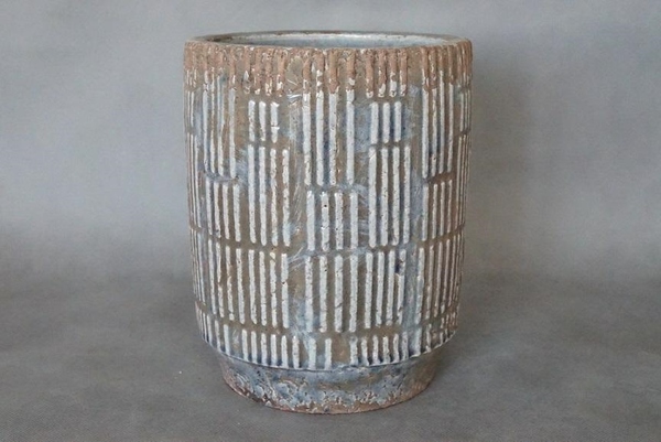 Fiore Blue osłonka prążki 1a, wym.18.5x18.5x23cm