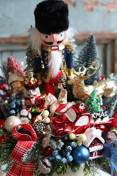 flowerbox świąteczny, Dziadek do Orzechów 2, wym.42x34cm