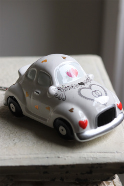 Wedding Day, skarbonka w kształcie autka, wym.9x16x10cm 