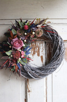 Kerano Gloria, asymetryczny wianek jesienny, śr.37cm  