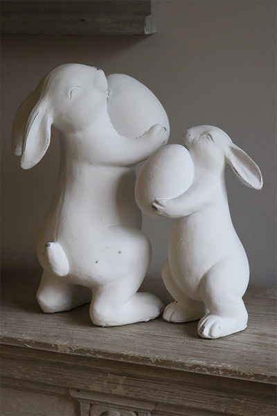figurka zajączek z jajkiem, Bunny, wym.29.5x17.5x14cm