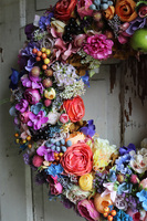 dekoracyjny tęczowy wianek, Ideal 2, śr.50cm