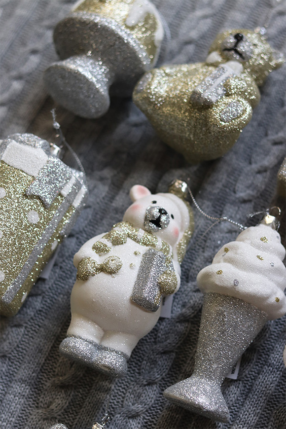 zestaw zawieszek choinkowych Toys, Złoto-Srebrna Kraina