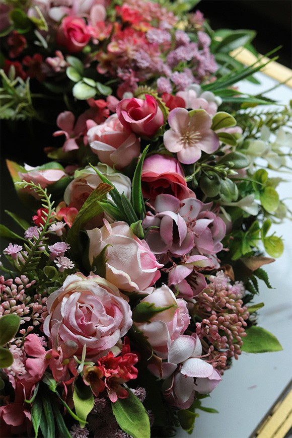 Memoriss Pink, dekoracyjny różowy wianek