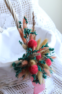 OD RĘKI Cecylia, dekorowany koszyczek wielkanocny, wys.28cm 