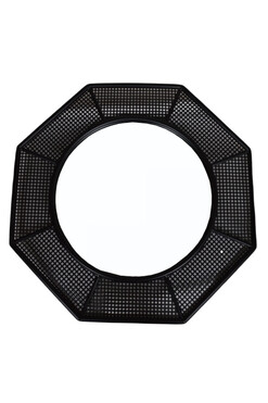 Boho Style, okrągłe lustro w ozdobnej ramie, wym.81x81cm