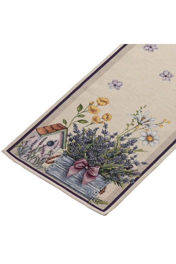 Lawendowa Bajka, bieżnik gobelinowy