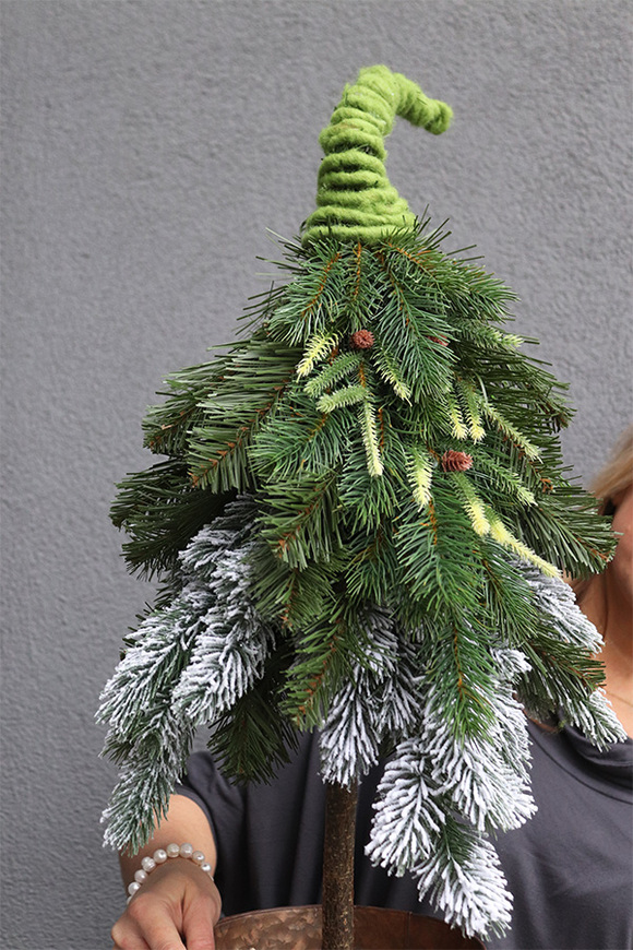 Zimową Porą, komplet dekoracji świątecznych, wianek + choinka