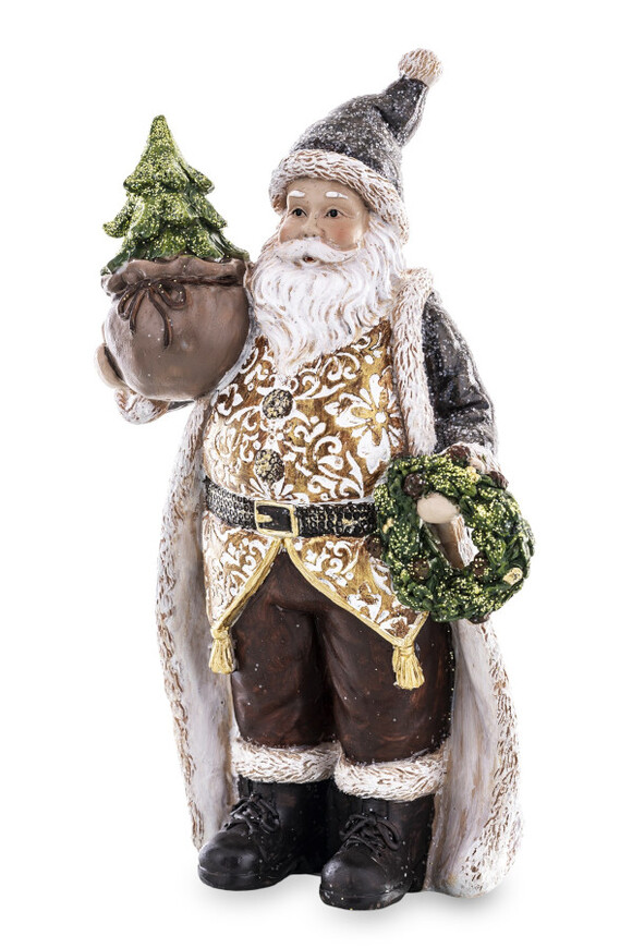 Santa Ornamenti Gold, świąteczna figurka mikołaj