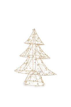 Christmas Tree, figurka świąteczna choinka LED, złota, wym.35x30x8cm 