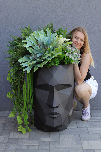 Exotica Head, nowoczesna dekoracja zielona w głowie