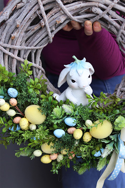 Sweetie Bunny, wielkanocny wianek z zajączkiem, rozp.50cm 