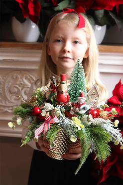 Kapitan Myszka, magiczny stroik bożonarodzeniowy, wym.30x35cm