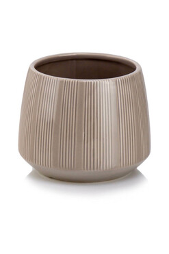 Barcelona Brown, osłonka ceramiczna doniczka, wym.13x16cm 