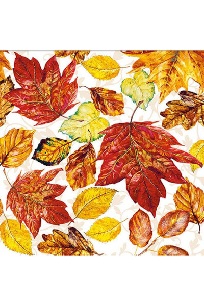 Autumn Leaves, serwetki papierowe z jesiennym wzorem, 33x33cm, 20szt