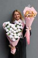 Love 4 Roses, bukiet jasnych róż, 45 kwiatów