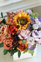 Enigma Felice, jesienny flowerbox ze słonecznikiem