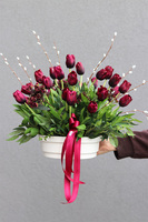 Tulipaneo Bordo, komplet dekoracji nagrobnych