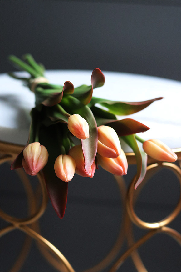bukiet tulipanów silikonowych, Genotte Peach