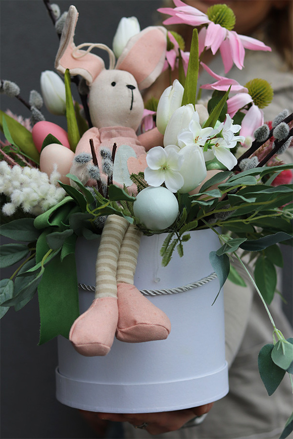 flowerbox wielkanocny, Sweet Bunny, wys.44x43cm