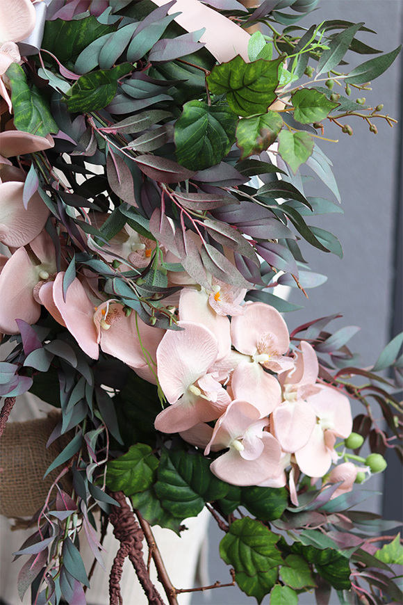 Elanea Orchid Branch, efektowny wianek na drzwi, wym.53x90cm 