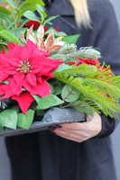 Nocna Cisza Volcan, świąteczna kompozycja nagrobna na tacy