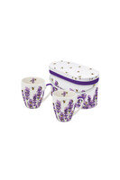 Lawenda&Pszczoły, porcelanowy kubek z pudełkiem