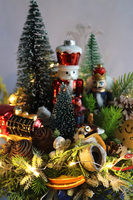 Childhood Big Dark Blue, flowerbox świąteczny LED