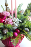 bożonarodzeniowy stroik / kompozycja Christmas Fuksja B, wym.40x45x30cm
