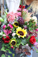 Angelo Garden Mileno, jesienny lampion nagrobny z kwiatami