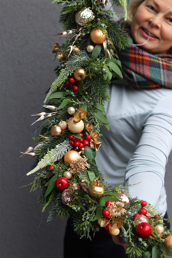 Red&Gold, świąteczna girlanda