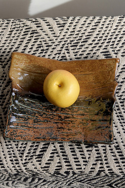 OD RĘKI Ondes, ceramiczna taca półmisek, wym.21x18cm