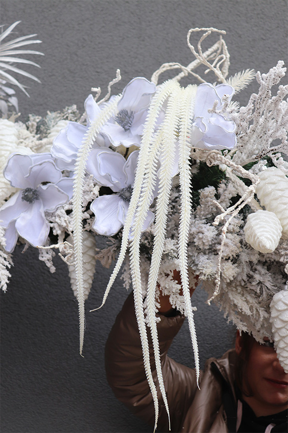 Biała Chmurka Zimowa, świąteczna girlanda na wejście