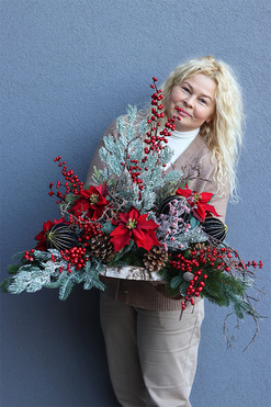 Redisa Christmas, nowoczesna kompozycja nagrobna, wym.60x66cm