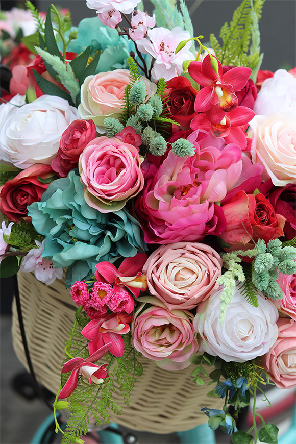 Bicycletta Primaveria, rower z dekoracją kwiatową