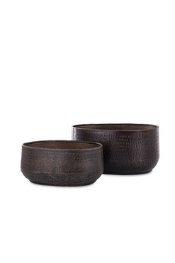 Dakar Wide, brązowa metalowa osłonka, kpl.2szt