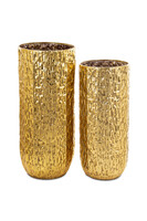 Aguilera Tall, złote metalowe donice kpl.2 szt., wym.80/90cm