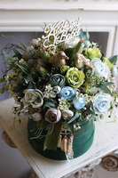 Dzień Babci i Dziadka Spring, wiosenny flowerbox, wym.37x37cm