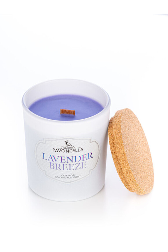 Lavender Breeze, sojowo-kokosowa świeca zapachowa w szkle