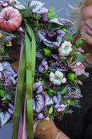 Garden Autumn, jesienny wianek na drzwi z wstążkami, śr.30cm