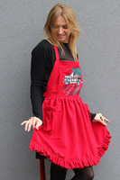 Christmas Kitchen, świąteczny fartuch kuchenny, czerwony A, dł.72cm