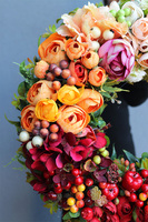 efektowny tęczowy wianek, Kolory Świata, śr.49cm